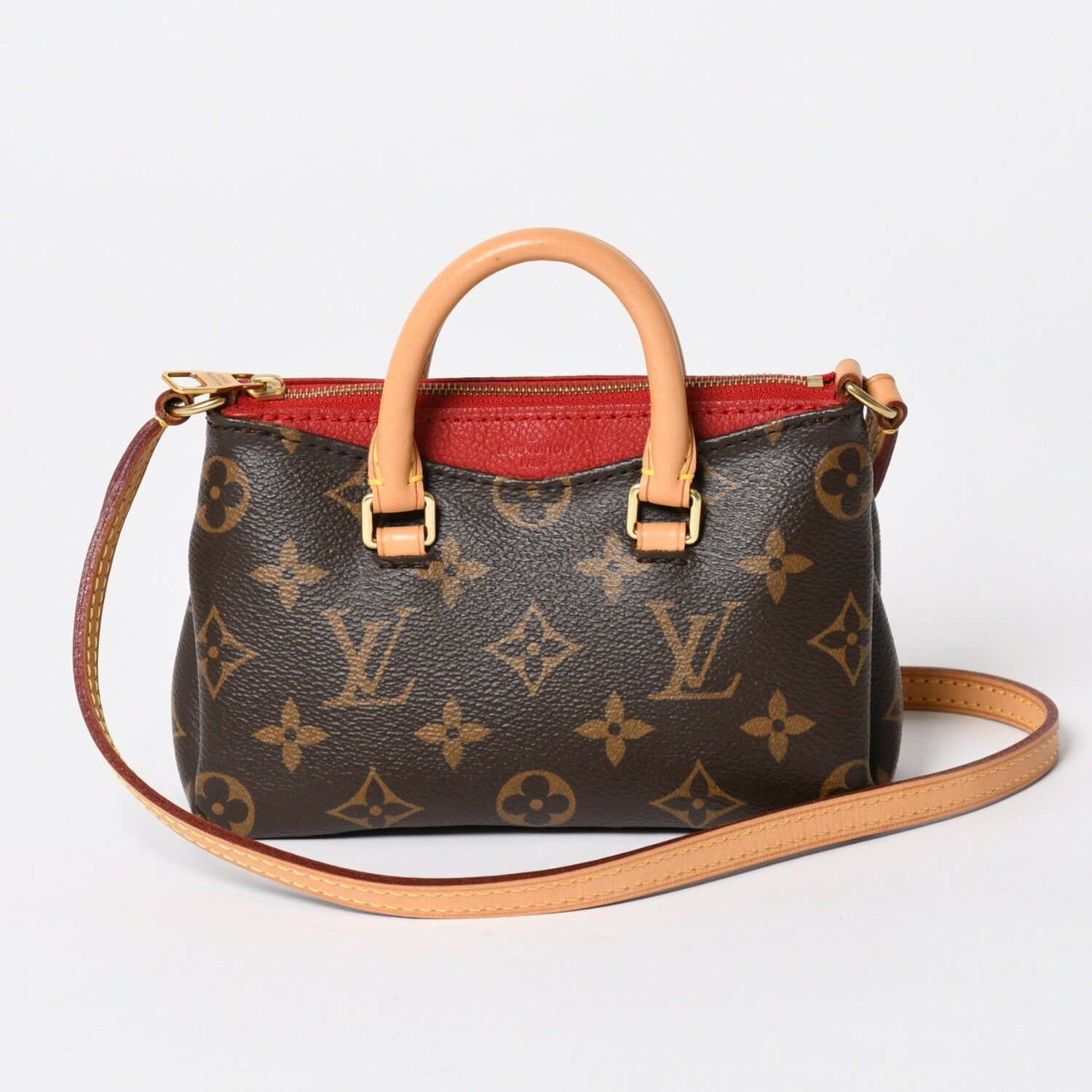 Rakuten - 極美品 LOUIS VUITTON ルイヴィトン ナノパラス M61254 2WAY ハンドバッグ ショルダーバッグ 中古 4a001982
