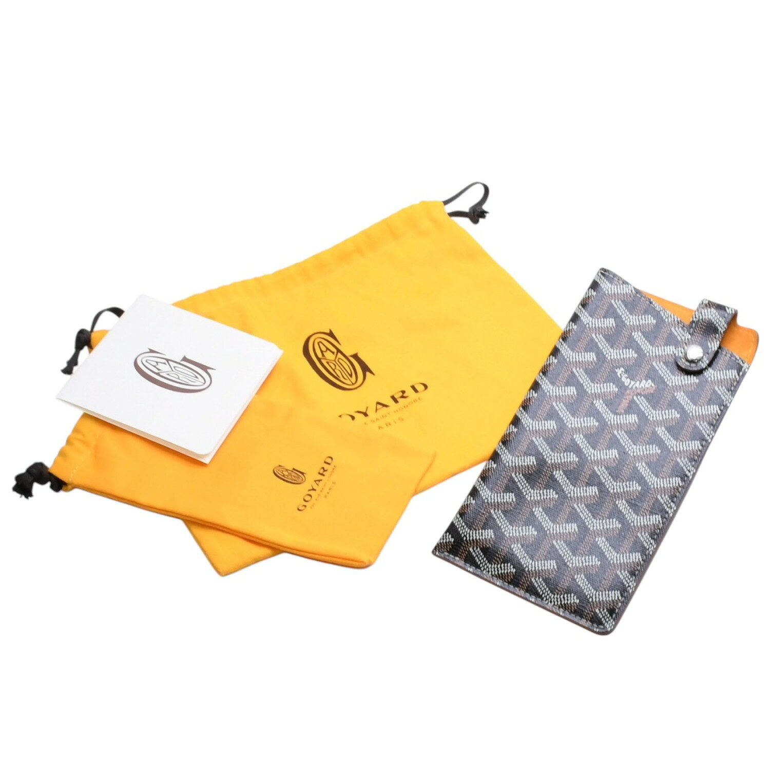 乐天商城 - 極美品 GOYARD ゴヤール モンマルトルGM アイウェアケース スマホケース PVC×レザー ブラック ブラウン 中古 4a002545
