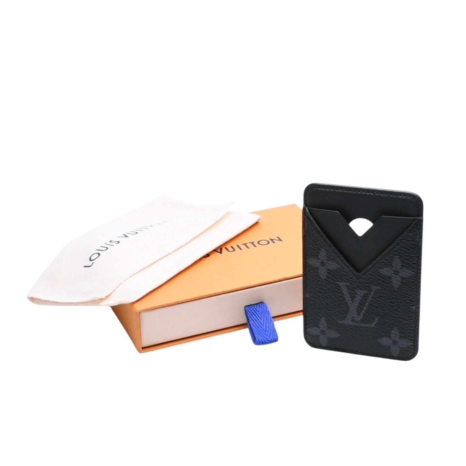Rakuten - 極美品 LOUIS VUITTON ルイヴィトン ポルト カルト マグネット カードケース M12602 モノグラム エクリプス ブラック グレー 中古 4a002541