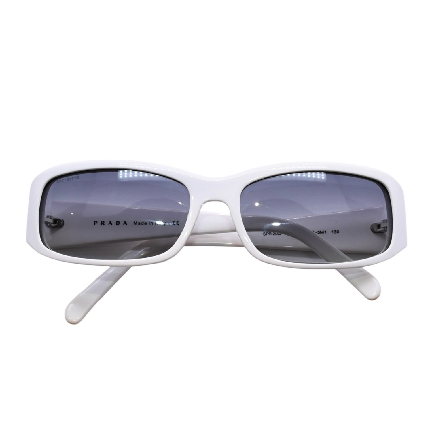 Rakuten - PRADA プラダ ホワイト サングラス シルバー金具 スター SPR20G 55◻︎16 イタリア製 美品 中古 4a002956