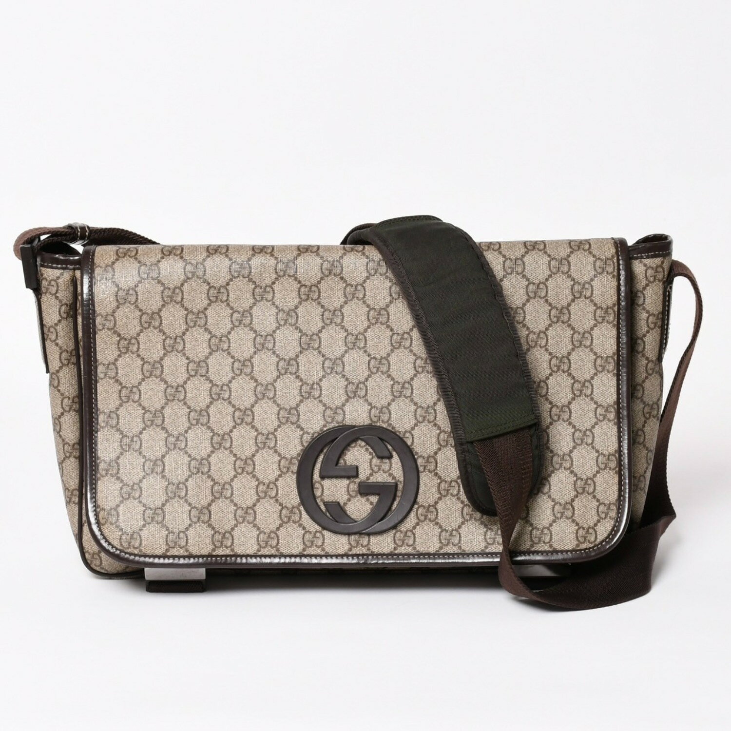 Rakuten - 極美品 GUCCI グッチ GGスプリームキャンバス メッセンジャーショルダーバッグ シルバー金具 223661 中古 4a003529