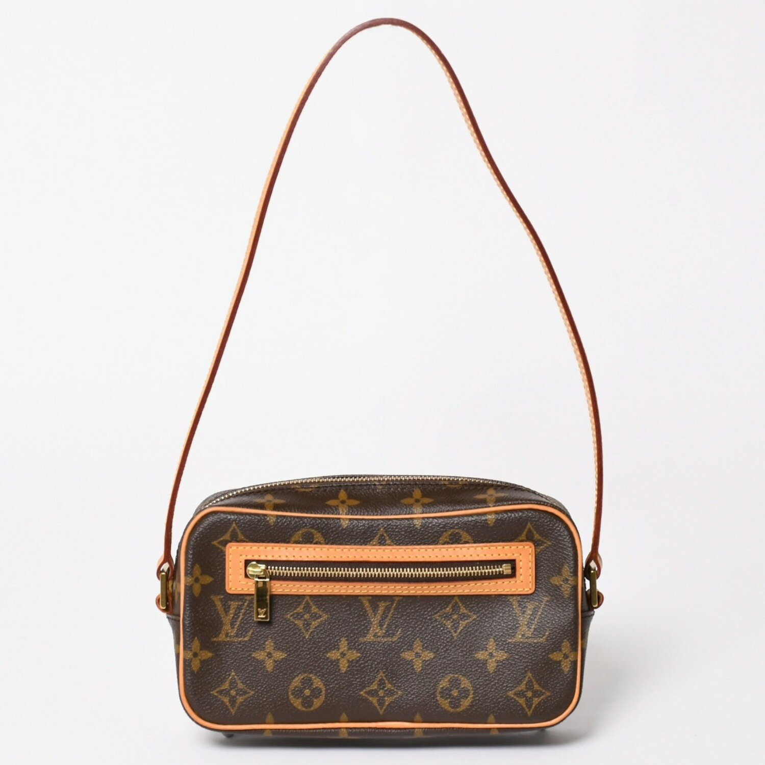 乐天商城 - 新品同様 LOUIS VUITTON ルイヴィトン ポシェットシテ ワンショルダーバッグ M51183 モノグラムキャンバス レザー ブラウン 中古 4a003684