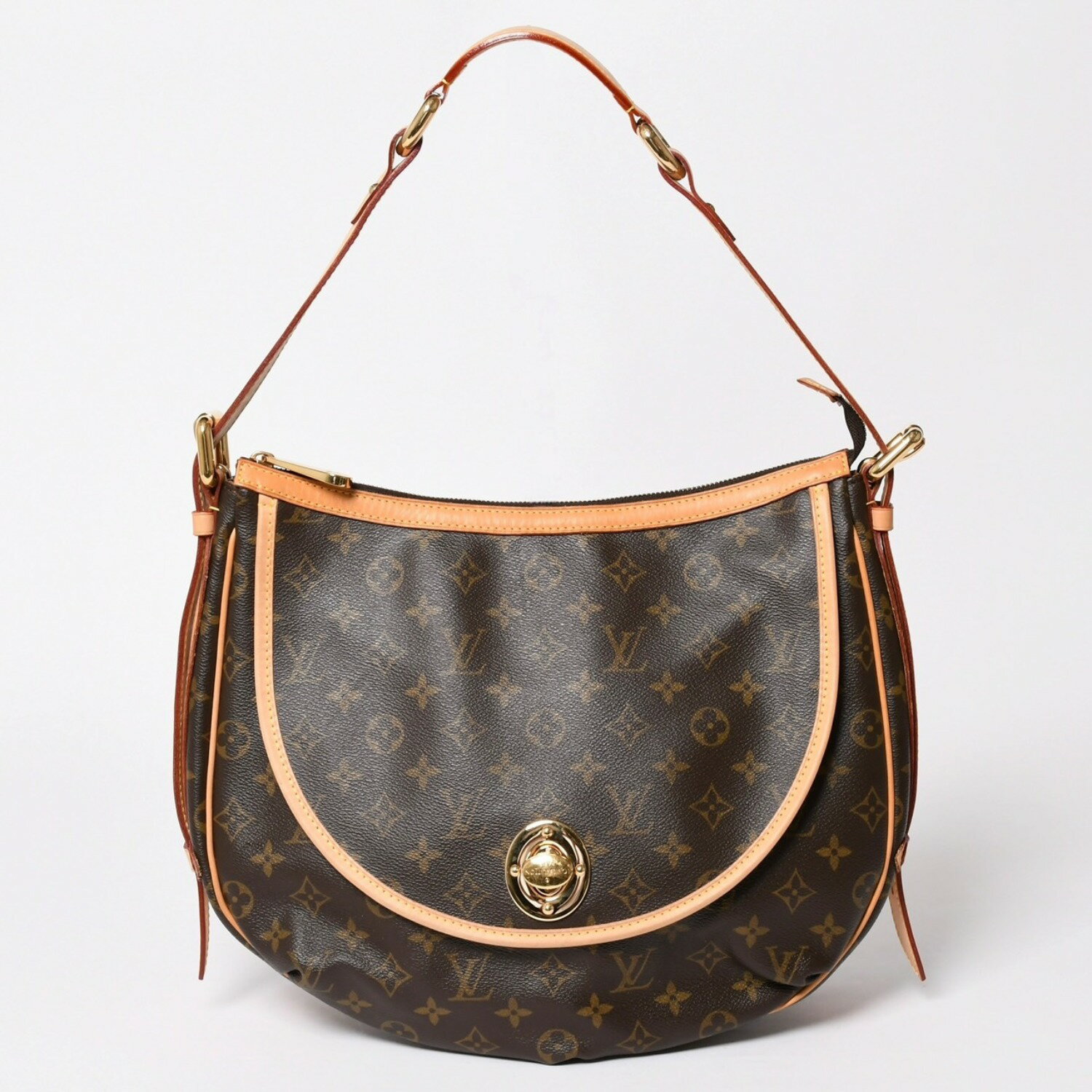 Rakuten - 極美品 LOUIS VUITTON ルイヴィトン トゥラムGM ショルダーバッグ M40075 モノグラム ブラウン ゴールド金具 中古 4a003681