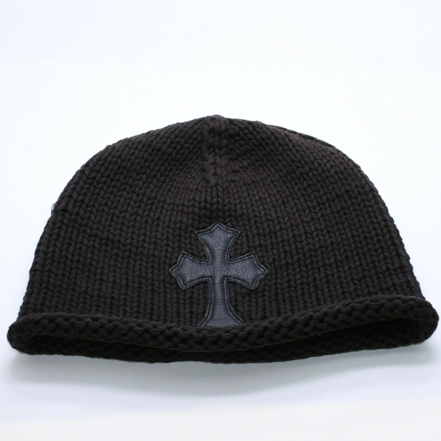 乐天商城 - CHROME HEARTS クロムハーツ BEANIE CASH CH CROSS CHクロス ビーニー ニットキャップ 初期モデル クロスパッチ カシミヤ シルバー925 美品 中古 4a003867