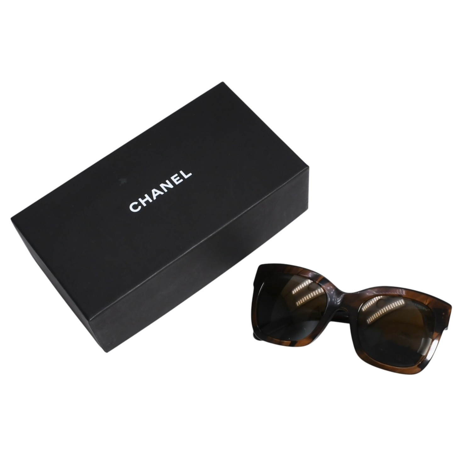 CHANEL シャネル サングラス アイウェア 5357-A c.1569/Y9 サイズ53□23 140 ココマーク ブラウン 美品 中古 4a003738