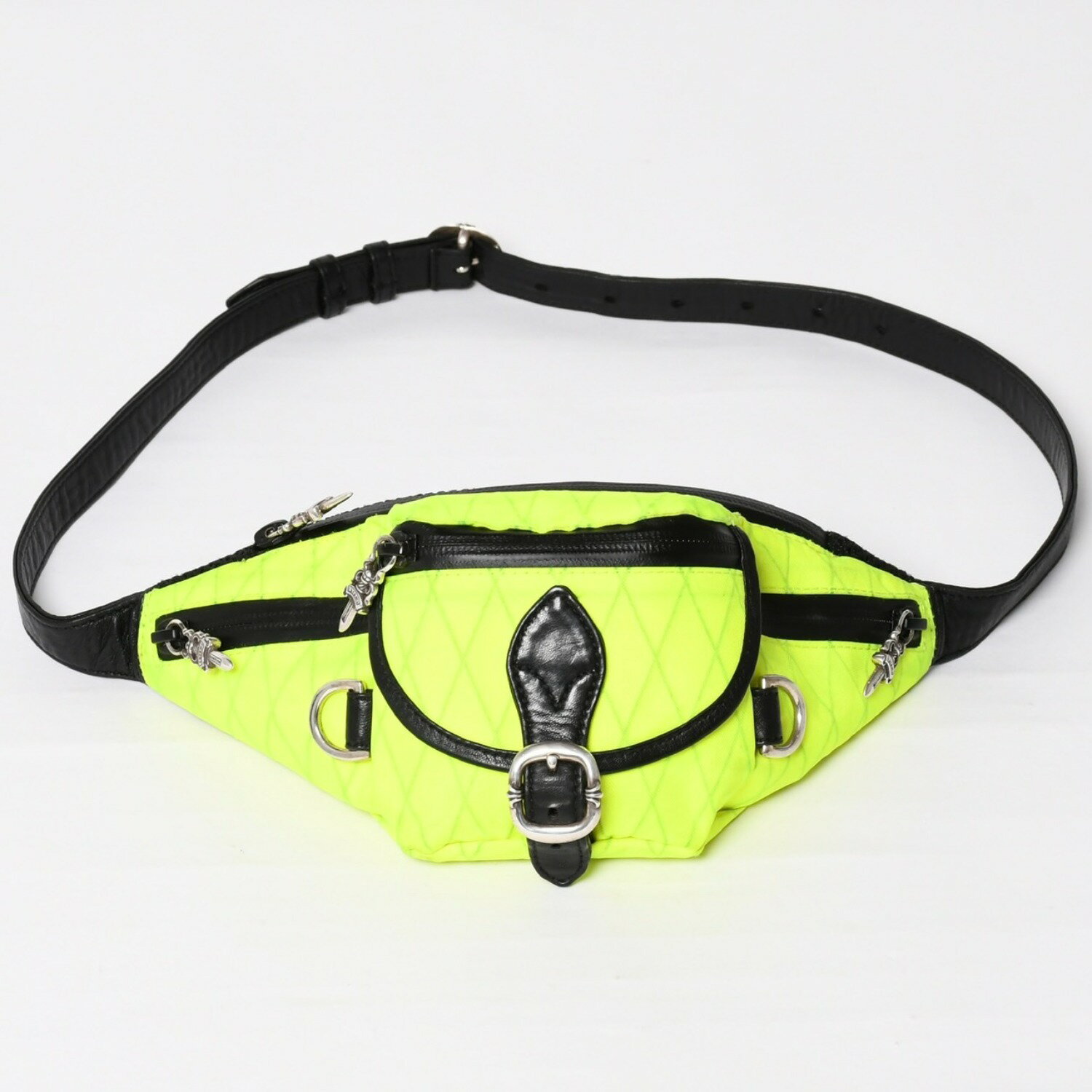 樂天商城 - CHROME HEARTS クロムハーツ #1 SNAT PACK NYLON スナットパック ショルダーバッグ ダガー ガンスリンガー ライムグリーン 美品 中古 4a003997
