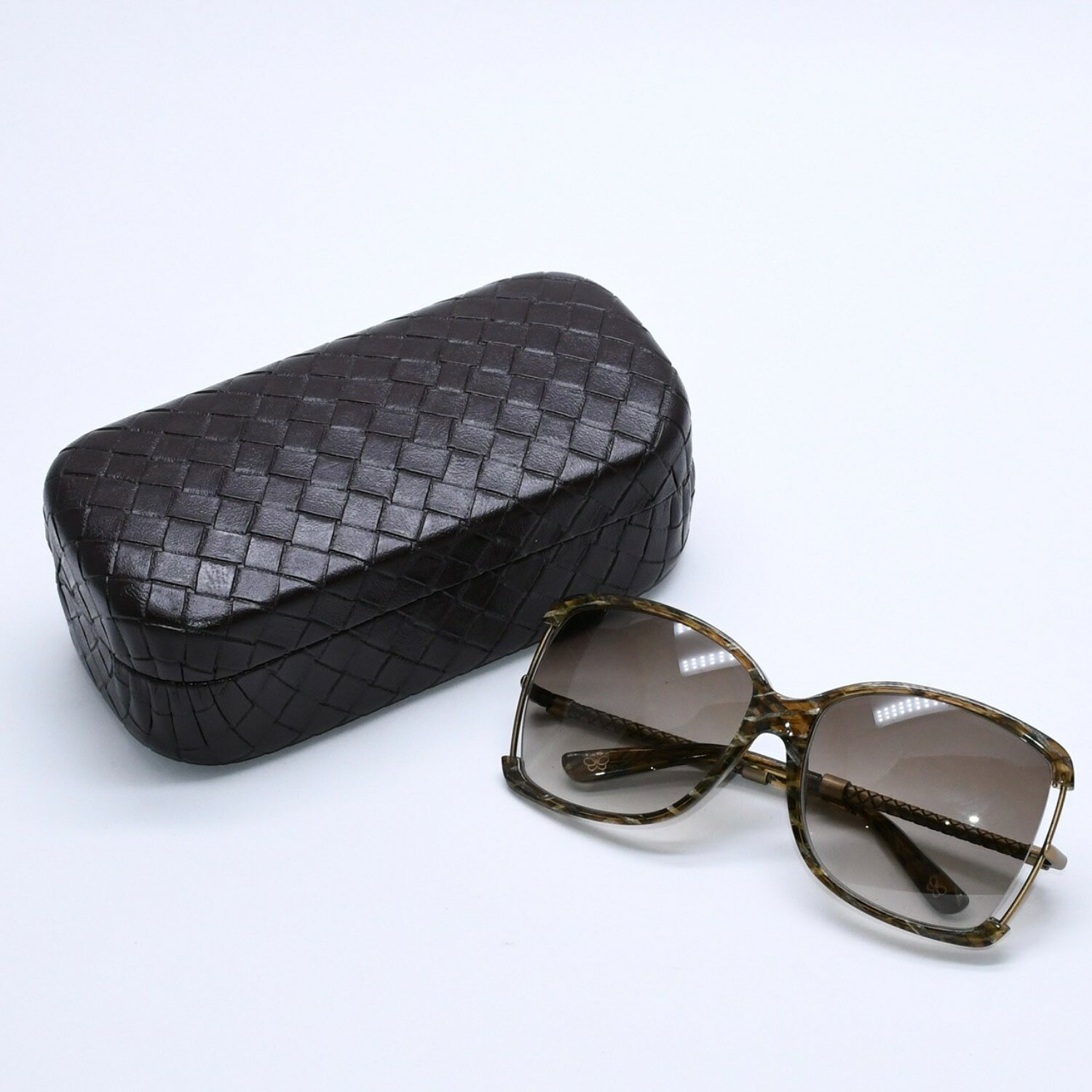 乐天商城 - BOTTEGA VENETA ボッテガヴェネタ サングラス ゴールド金具 カーキレンズ 3V6DB 132/S 125 美品 中古 4a004141