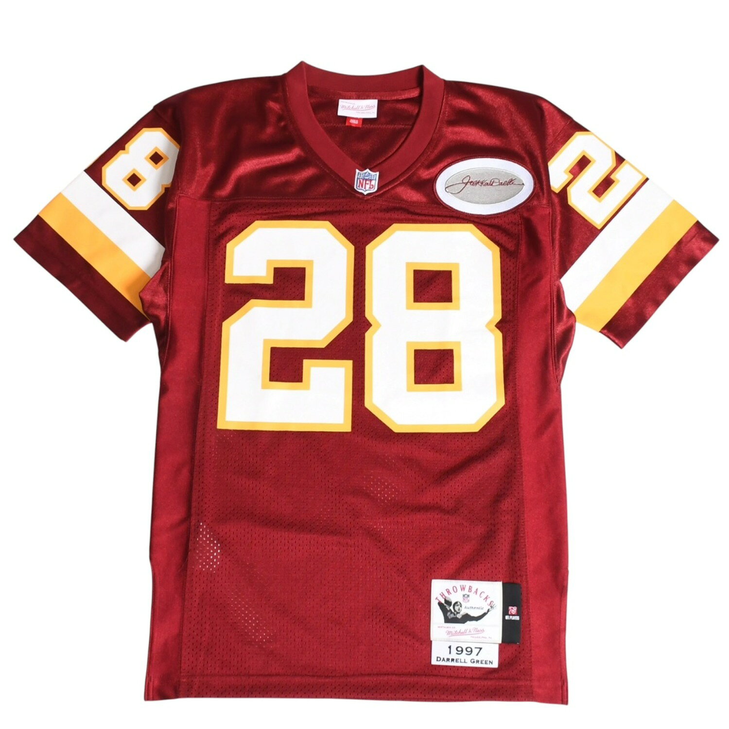 乐天商城 - 新品同様品 Mitchell&Ness ミッチェルアンドネス NFLワシントンレッドスキンズ ダレルグリーン 1997復刻オーセンティックユニフォーム サイズS ワインレッド 中古 4a002283