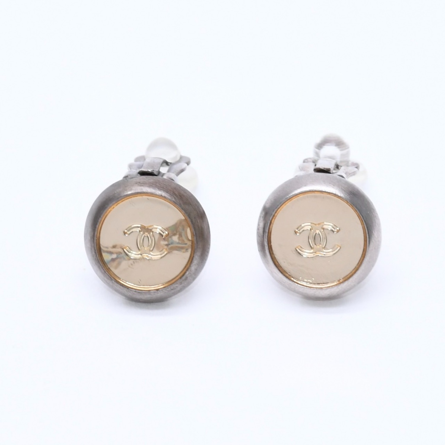CHANEL シャネル VINTAGE ヴィンテージ ココマーク イヤリング 重量約6.00g 99P刻印 GP メタル シルバー ゴールド 両耳用 美品 中古 62372