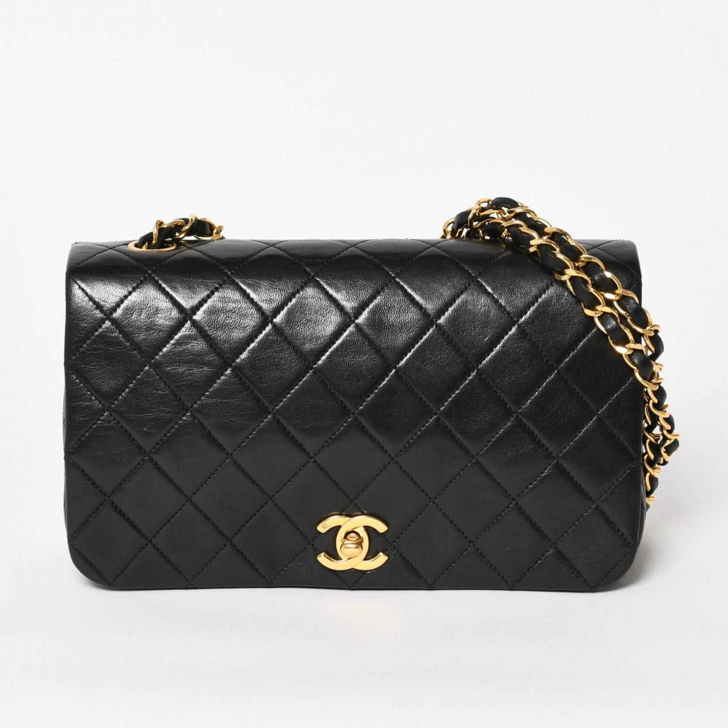 乐天商城 - 極美品 CHANEL シャネル マトラッセチェーンショルダーバッグ ココマーク 1番台 ラムスキン ブラック ゴールド金具 中古 4a004472