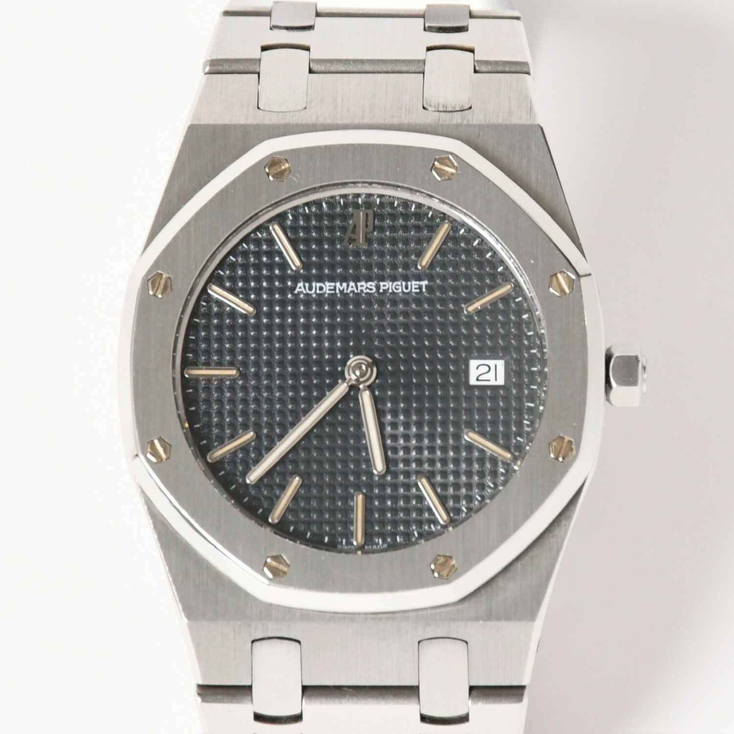 AUDEMARS PIGUET オーデマ ピゲ ロイヤルオーク 33mm 腕時計 56303ST.OO.0789ST.01 重量75.79g QZ SS ブルーブラック文字盤 美品 中古 4a005440