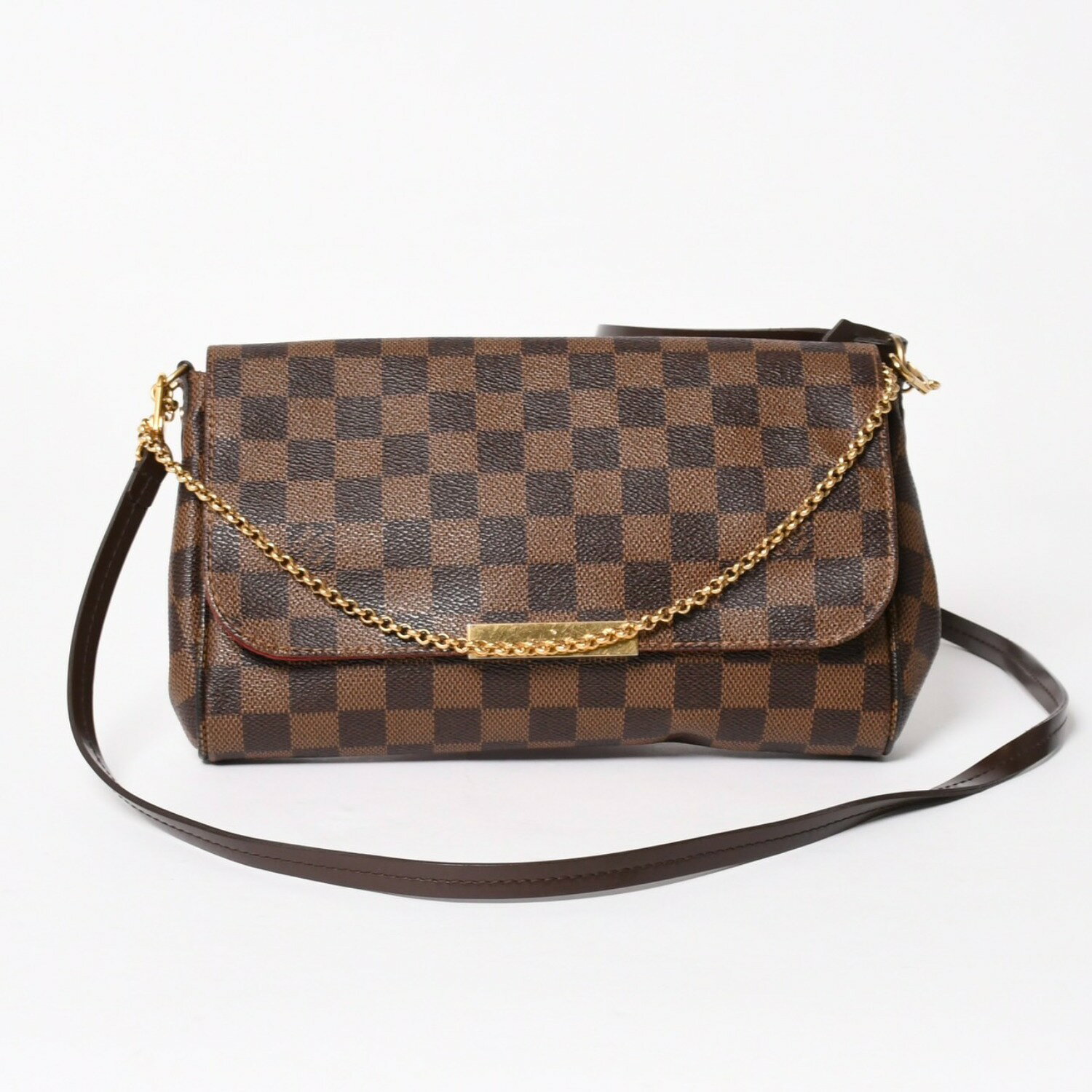極美品 LOUIS VUITTON ルイヴィトン ショルダーバッグ ダミエ フェイボリットMM ダ...