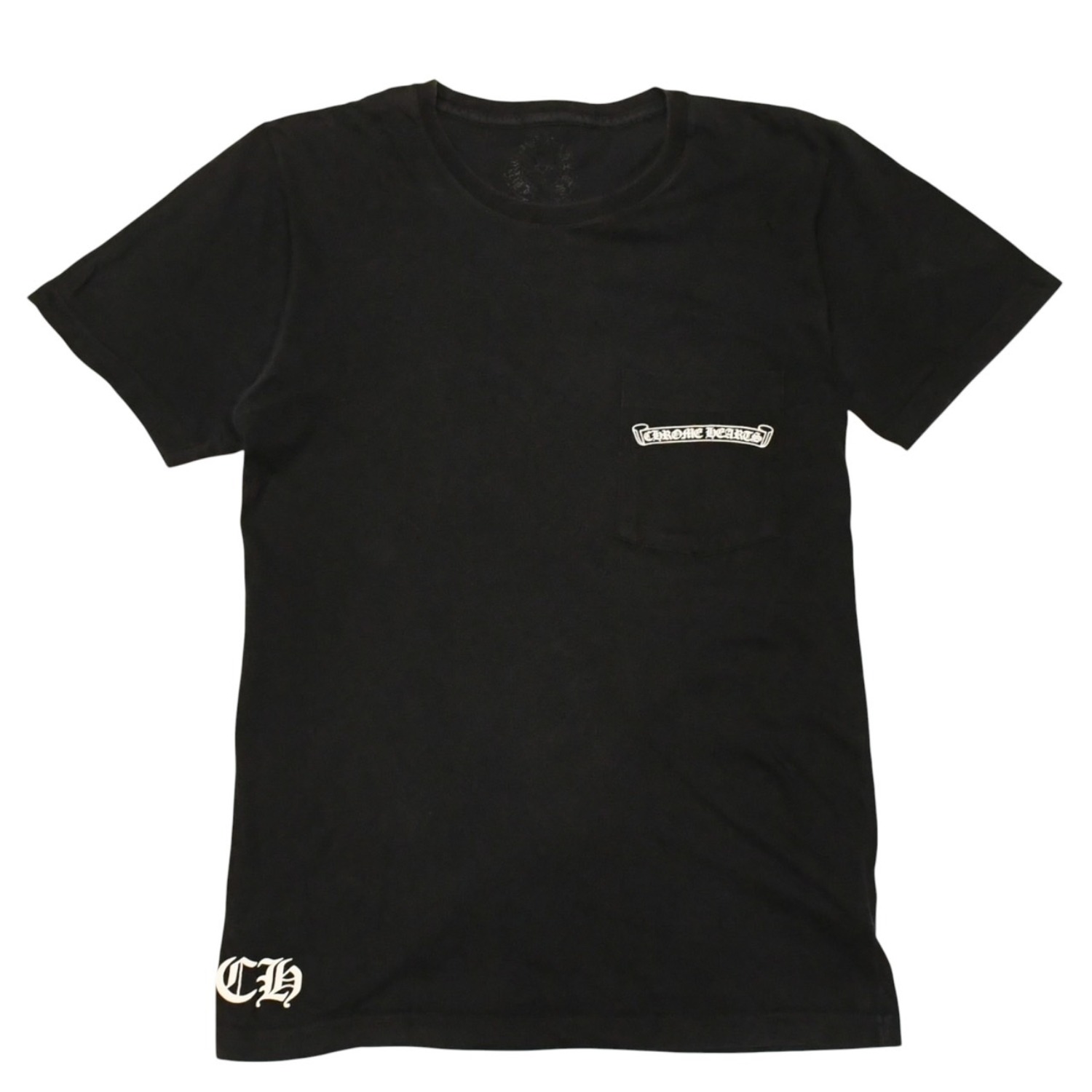 CHROME HEARTS クロムハーツ 半袖Tシャツ サイズS CHプラス オールドイングリッシュ スクロールラベル ブラック 美品 中古 4a006277