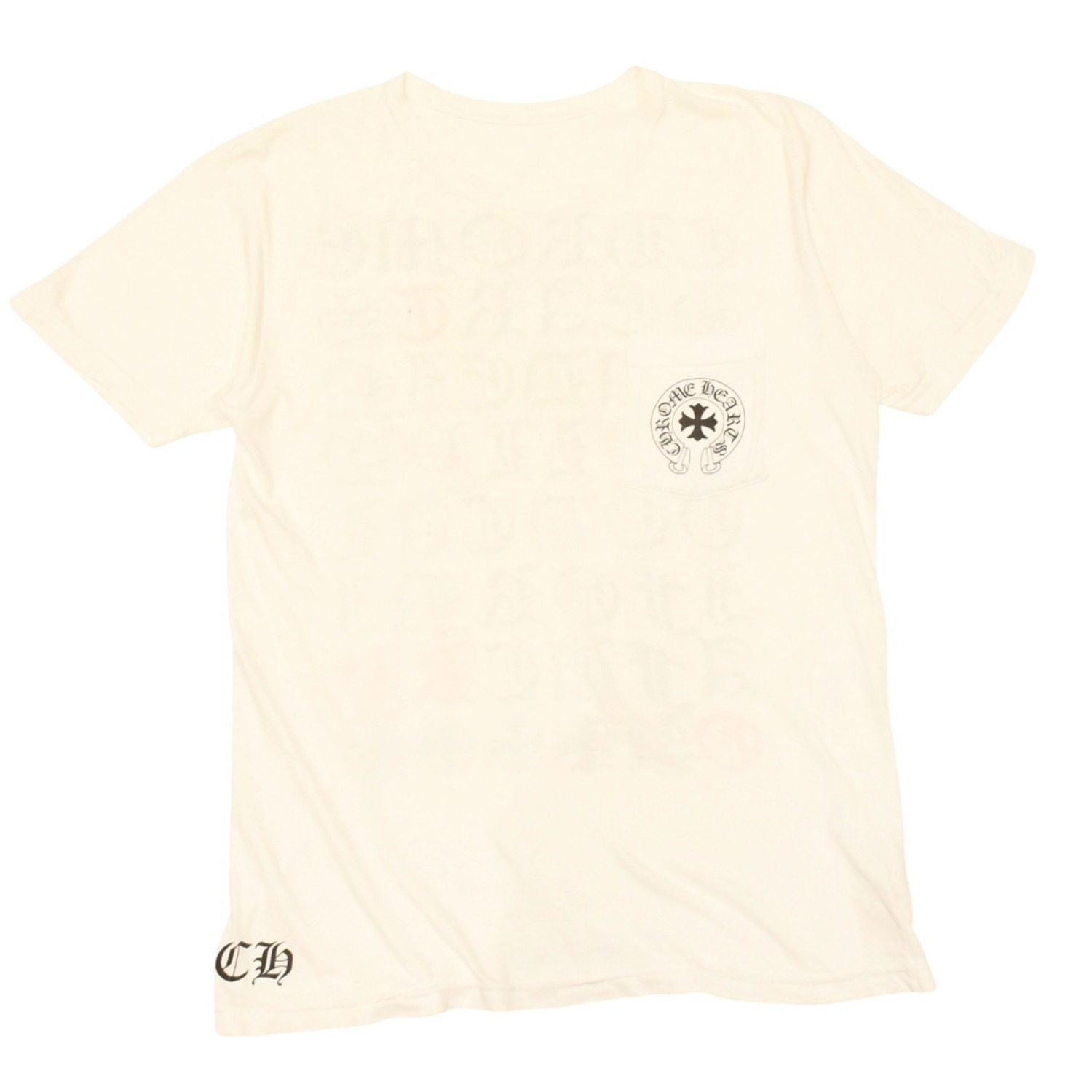 CHROME HEARTS クロムハーツ ヴァーティカルロゴ 半袖Tシャツ サイズM 東京限定 オールドイングリッシュ メイドインハリウッド 美品 中古 4a006285