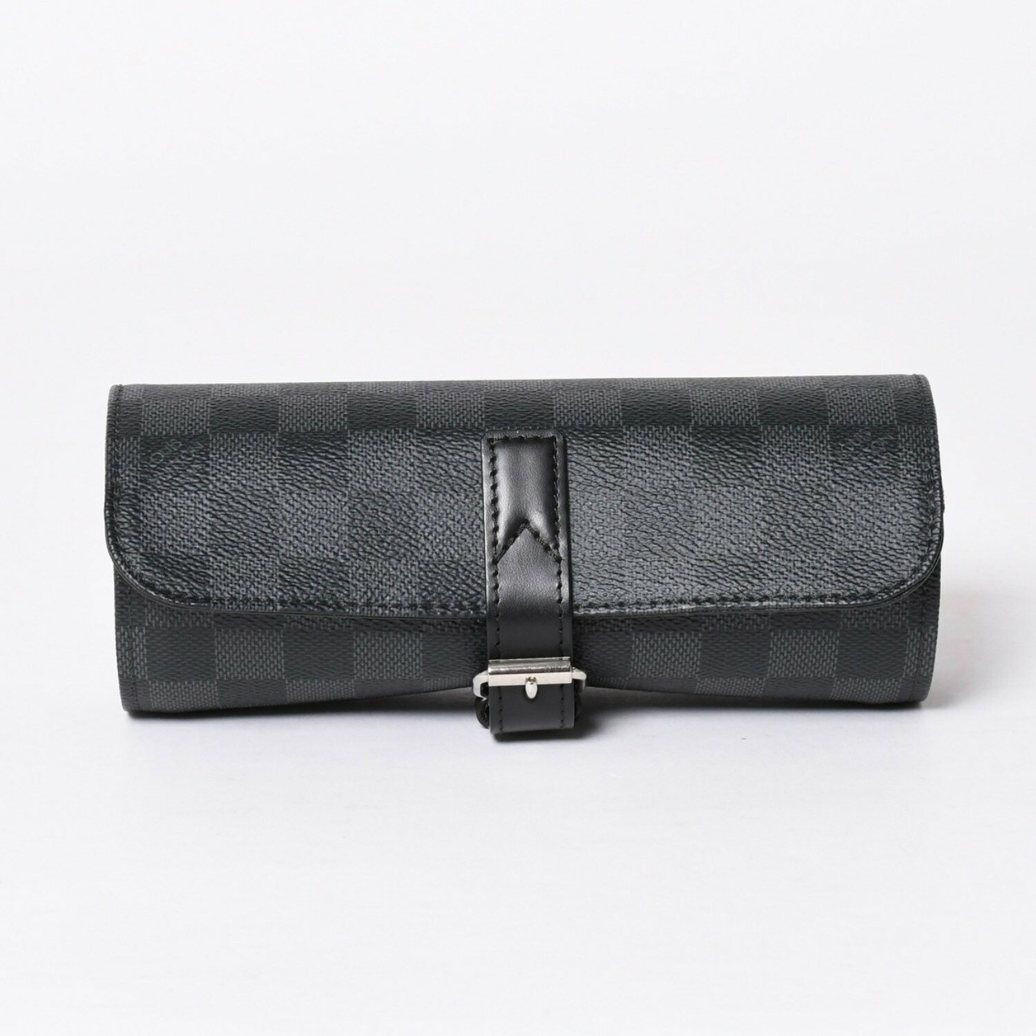 極美品 LOUIS VUITTON ルイヴィトン 時計ケース ダミエグラフィット エテュイ 3モントル 3本用ウォッチケース 時計ケース 筒型 マルチポーチ N41137 中古 4a006422