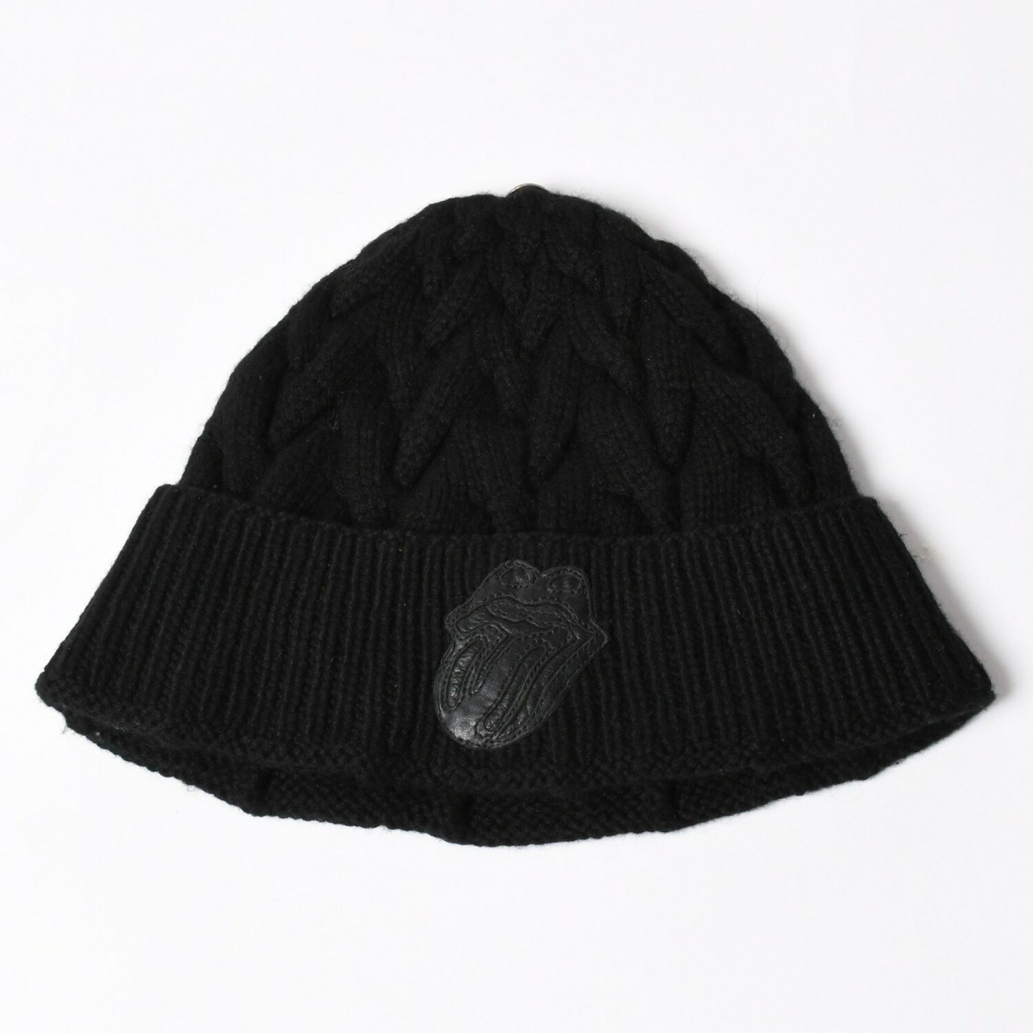 極美品 CHROME HEARTS クロムハーツ ローリングストーンズ カシミヤケーブルニット...