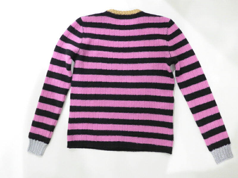 Used 送料無料 グッチ Gucci 16aw 新作 オンライン ミケーレ ねこ ボーダー カシミアニット Xs Warashibe Gucci グッチ ミケーレ ねこ ボーダー カシミアニット セーター 新作