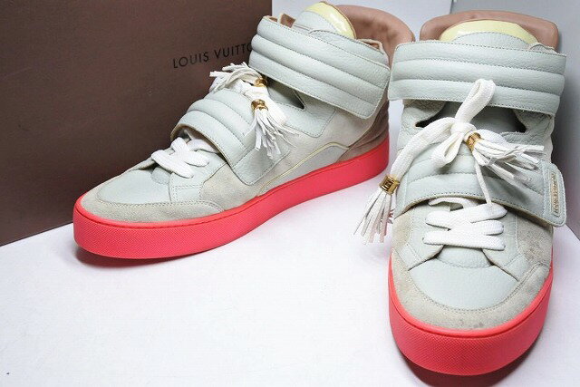 ◆[USED/中古品]◆送料無料◆【中古】LOUIS VUITTON KANYE WEST JASPERS ジャスパー ルイヴィトン カニエウエスト ハイカット スニーカー 8 1/2 美品 24823【RCP】