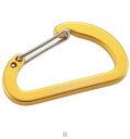 キャプテンスタッグ CAPTAIN STAG フラットDカラビナS イエロー UM1859 アウトドアグッズソノタ