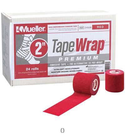 ミューラー Mueller テープラッププレミアム50MMレッド／セット販売 数量24 24558B ボディケアテーピング