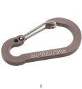 キャプテンスタッグ CAPTAIN STAG フラットカラビナS チタングレー UM1853 アウトドアグッズソノタ