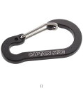 キャプテンスタッグ CAPTAIN STAG フラットカラビナS ブラック UM1854 アウトドアグッズソノタ