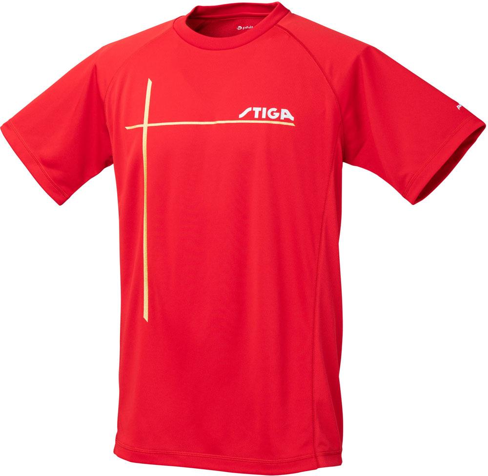 スティガ STIGA ファイテンコラボシャツレッド2XO 1854565509 卓球ゲームシャツ