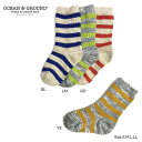 【3足よりどり1080円】クルーソックス BORDER STANDARD【ocean&ground オーシャンアンドグラウンド 18AW 子供服 靴下 1足360円税込】