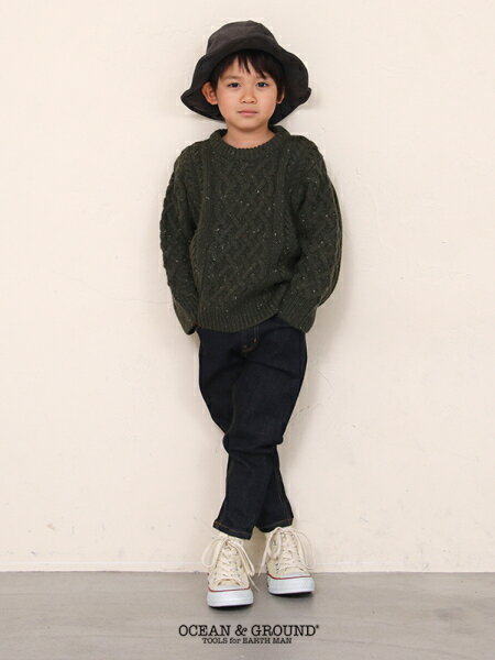 ☆半額セール☆アランセーター【ocean&ground オーシャンアンドグラウンド セーター ニット 18AW 子供服 トップス 90cm 100cm 110cm 120cm 130cm 140cm キッズ ジュニア 男の子 女の子　50セール】