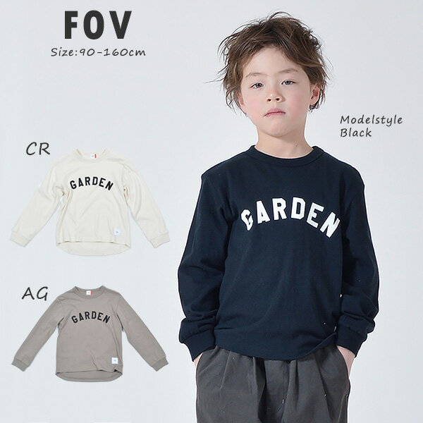 ☆40％OFFセール☆GARDEN L/S Tシャツ FOV フォブ【fov ロングTシャツ シンプル 人気 おすすめ 子供服　男の子　女の子　キッズ ジュニア　男女兼用　新作　入荷　長袖Tシャツ　ロンT　シンプル　 グレー　ブラック 2019aw 90cm 100cm 110cm 120cm 130cm 140cm】