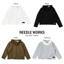 ☆半額セール☆lawn neck tuck t-shirt【NEEDLE WORKS ニードルワークス キッズ ジュニア トップス 19AW レース フリル 長袖Tシャツ 秋冬ロンT 女の子 無地 ロンT 100cm 110cm 120cm 130cm 140cm 150cm】