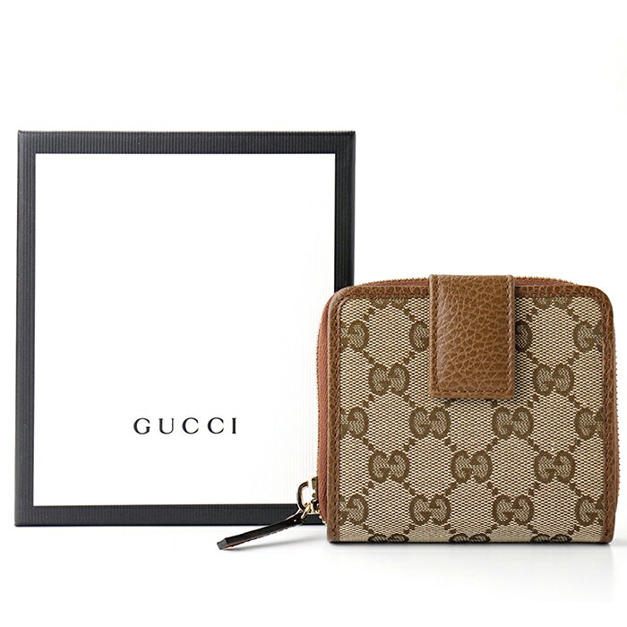 【8/25限定 ポイント最大21倍】(通常1倍+自店舗4倍+SPU13倍+39 1倍+カード2倍)　GUCCI グッチ 2つ折り財布 ブラウン/レッド 346056 新品ギフト ラッピング プレゼント プレゼント ギフト 贈り物 無料 ラッピング 包装