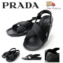 【送料無料！早い者勝ち！】PRADA（プラダ） メンズ　サンダル　4X2916 NERO 新品・本物保証　ギフト　プレゼント　無料ギフトラッピング対応可！