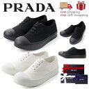 【5/5限定】全品最大21倍(自店舗5倍+39ショップ1倍+カード+2倍＋SPU13倍) PRADA プラダ メンズ スニーカー 2EG199 NERO BIANCO 新品・本物保証 ギフト プレゼント 無料ギフトラッピング対応可！