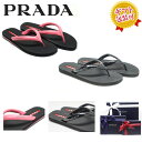 【送料無料 早い者勝ち！】PRADA（プラダ）　ビーチサンダル 3Y5002 Camelia Nero 履き物 靴　レディース 可愛い 新品・本物保証　無料ギフトラッピング対応可！