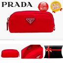 【送料無料！早い者勝ち！】PRADA（プラダ）コスメポーチ　Rosso 布袋付　新品・本物保証　ギフト　プレゼント　無料ギフトラッピング対応可！