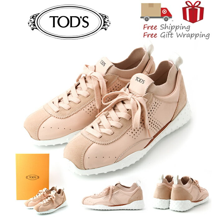 【11/27 2時迄 ポイント最大29倍】(通常1倍+自店舗4倍+SPU13倍+39 1倍+買い回り9倍+ラクマ1倍) TOD'S トッズ レザー スニーカー ...