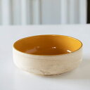 【送料無料】アンバーラブ セラミック サラダボウル 直径18.5cm 深さ7cm / Amber Love Ceramic Salad Bowl (Free Shipping) レンジ対応 食洗機対応 オーブン対応 サラダ ボウル 皿 パスタ スープ 深皿 大皿 和モダン キッチンウエア 食器 ファミリー 家族 テーブルウェア 黄