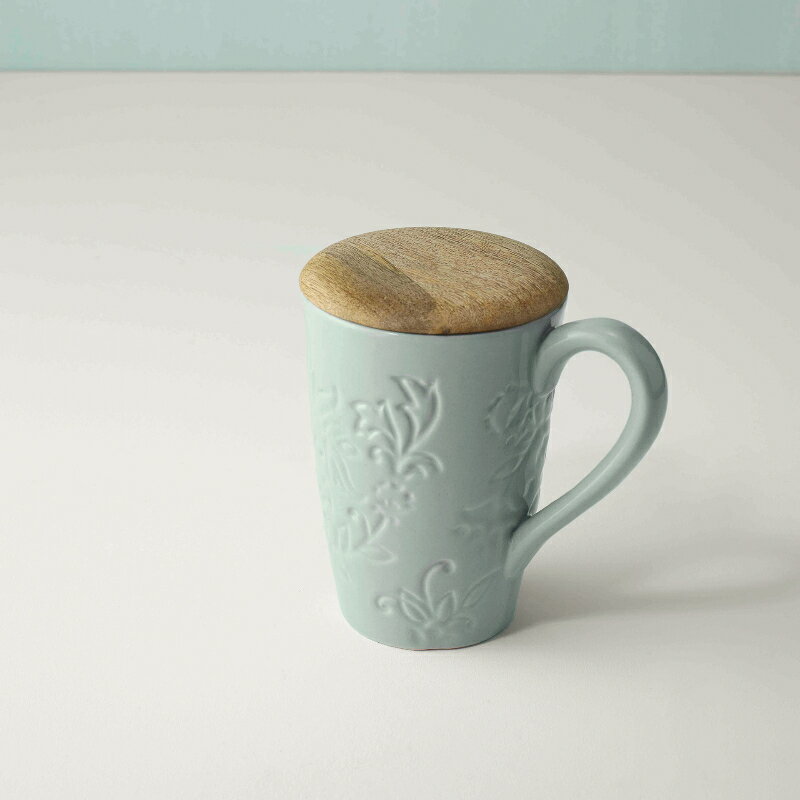 アッパークラスト マグカップ（木製フタ付 / Upper crust mug with wooden (Mango) lid (送料無料 Free Shipping)
