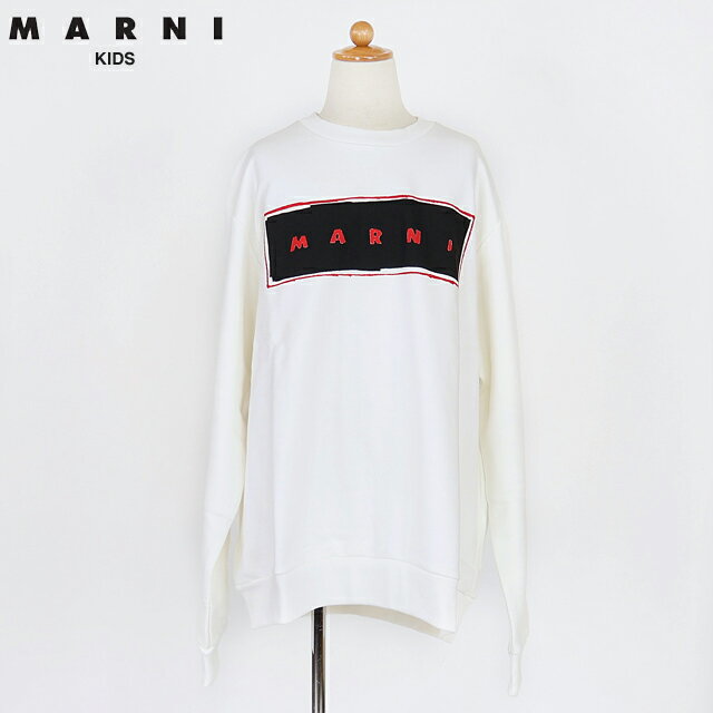 マルニ（MARNI KID）キッズ 訳あり スウェット・トレーナー ホワイト系 ロゴプリントトレーナー （サイズ/14Y）*ad0008