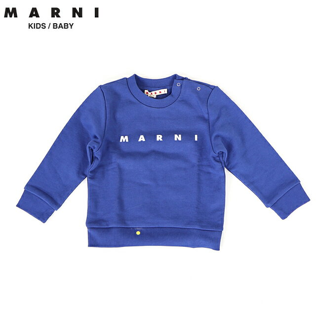 マルニ（MARNI KID）ベビー 訳あり スウェット・トレーナー ブルー系 ロゴプリントトレーナー （サイズ/24M-36M）*ad0009