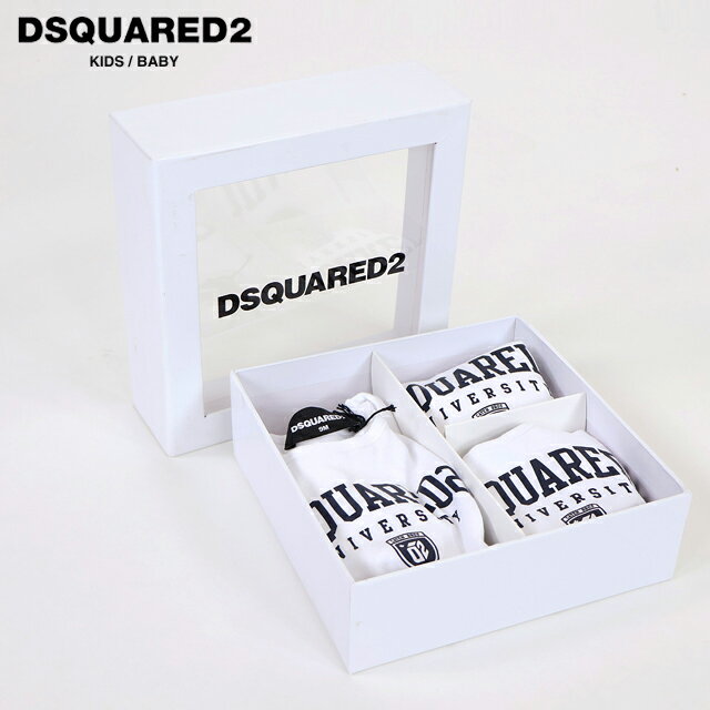 【商品情報】コレクション：DSQUARED KID商品コード：DQ2516 D0A8Uアイテム名：KIT APPARELカラー：DQ100原産地：中国　色： ホワイト系表地: 綿 100 裏地: 部分: (数字は％表示です)　伸縮性：〇サイ...