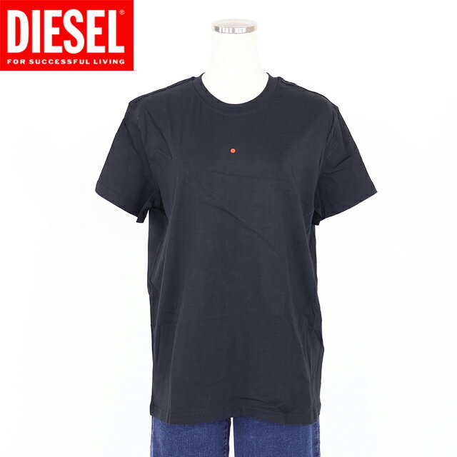 樂天商城 - ディーゼル（DIESEL）レディース 訳あり 半袖Tシャツ ブラック系 ロゴプリント半袖Tシャツ （サイズ/L）*al0065