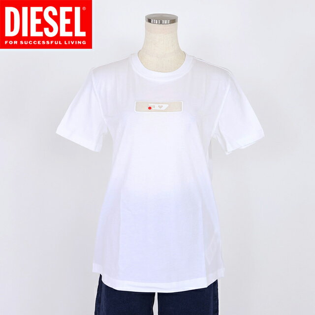 樂天商城 - ディーゼル（DIESEL）レディース 訳あり 半袖Tシャツ ホワイト系 Dメッシュポイント半袖Tシャツ （サイズ/M）*al0071