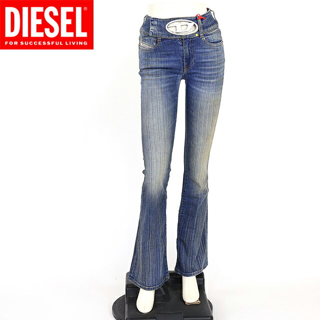 ディーゼル（DIESEL）レディース 訳あり ブーツカットジーンズ ブルー系 　D-PROPOL-S Dバングルデザイン　ウオッシュデニムブーツカット （サイズ/23）*al1011