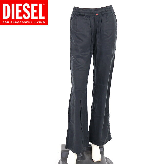 樂天商城 - ディーゼル（DIESEL）レディース 訳あり ロングパンツ ブラック系 　P-DREYER-C-WN ウエストゴムストレートパンツ （サイズ/36/42）*al1020