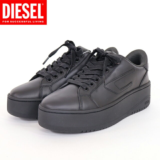ディーゼル（DIESEL）レディース 訳あり スニーカー ブラック系 S-ATHENE BOLDX 厚底Dポイントスニーカー （サイズ/38）*al2003