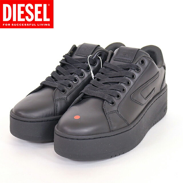 ディーゼル（DIESEL）レディース 訳あり スニーカー ブラック系 厚底ポイントスニーカー （サイズ/38）*al2011