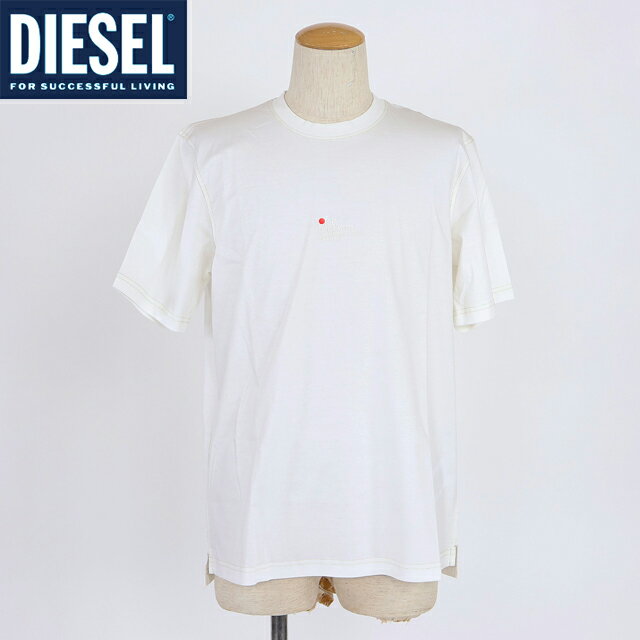 樂天商城 - ディーゼル（DIESEL）メンズ 訳あり Tシャツ 半袖 ホワイト系 ロゴラバープリント半袖Tシャツ （サイズ/M/3XL）*am0051