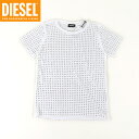 ディーゼル(DIESEL JUNIOR)ジュニア 訳あり Tシャツ ホワイト系 ラインストーン飾り (サイズ/8Y/14Y)*bk0002